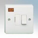 Crabtree 4827/3-B 13A DP Switch Fused Connection Unit C/W F/O And Neon White Engraved Boiler