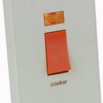 Crabtree 4500/31 2G  50A Cooker Switch With Neon Engraved Cooker