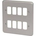 K3498ALM METALCLAD PLUS 8MODULE FRONTPLATE