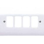 K3634WHI LOGIC PLUS 4MODULE FRONTPLATE WHITE