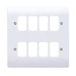K3638WHI LOGIC PLUS 8MODULE FRONTPLATE WHITE