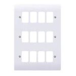 K3639WHI LOGIC PLUS 12MODULE FRONTPLATE WHITE
