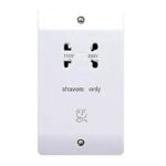 K701 2G Dual Voltage Unswitched Shaver Socket White