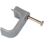 KF10 GREY TWIN AND EARTH FLAT CLIP 10MM PACKS OF 100