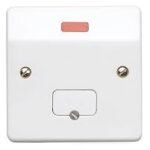 K377 13A Unswitched Fused Connection Unit With Flex Outlet and Neon White