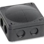 WISKA COMBI 308 BK Black Junction Box 10060581 85x85x51mm with membrane entries, no connector