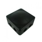 607.5 Black - Wiska Combi IP66 110x110x66mm Box c/w Fixed Connectors