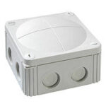 308.5 GREY - WISKA COMBI IP66 85X85X51MM BOX C/W FIXED CONNECTORS