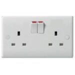 BG Nexus 822 White Switched Double socket