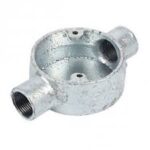 CF202G - METAL 20MM GALV CIRCULAR THROUGH BOX