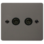 FPBN066BK - Click Define Black Nickel 2G Coax Socket