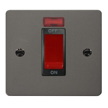 FPBN201WH - Click Define Black Nickel 1G 45A Cooker Switch C/W Neon