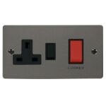 FPBN204BK - Click Define Black Nickel 2G 45A Cooker Switch & 13A Socket