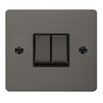FPBN412BK - Click Define Black Nickel 10A 2G 2Way Switch