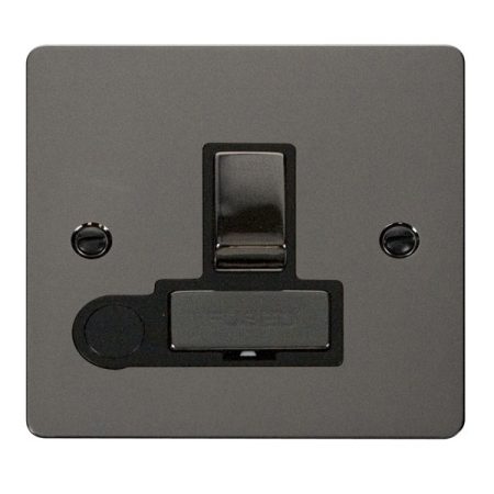 FPBN551BK - Click Define Black Nickel 13A Switched Fused Connection Unit C/W F/O