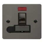 FPBN552BK - Click Define Black Nickel 13A Switched Fused Connection Unit C/W F/O & Neon