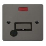 FPBN553BK - Click Define Black Nickel 13A Unswitched Fused Connection Unit C/W F/O & Neon