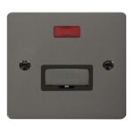 FPBN753BK - Click Define Black Nickel 13A Unswitched Fsued Connection Unit C/W Neon