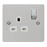 FPCH535WH - Click Define Polish Chrome 13A Switched Single Socket
