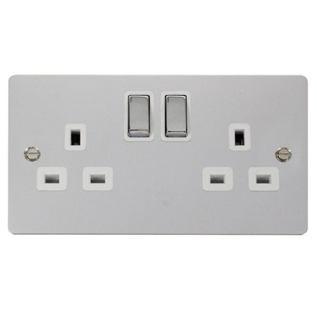 FPCH536WH - Click Define Polish Chrome 13A Switched Double Socket