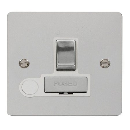 FPCH551WH - Click Define Polish Chrome 13A Switched Fused Connection Unit C/W F/O