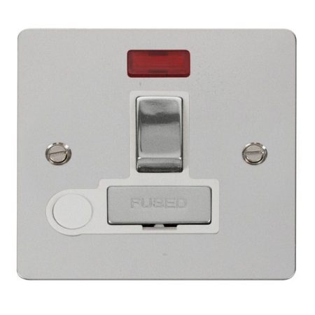 FPCH552WH - Click Define Polish Chrome 13A Switched Fused Connection Unit C/W F/O & Neon