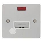 FPCH553WH - Click Define Polish Chrome 13A Unswitched Fused Connection Unit C/W F/O & Neon