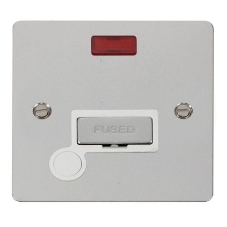 FPCH553WH - Click Define Polish Chrome 13A Unswitched Fused Connection Unit C/W F/O & Neon