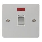 FPCH723WH - Click Define Polish Chrome 20A Double Pole Switch C/W Neon
