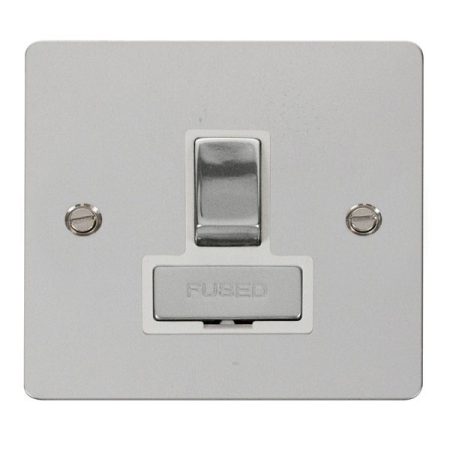 FPCH751WH - Click define polish chrome 13A switched fused connection unit