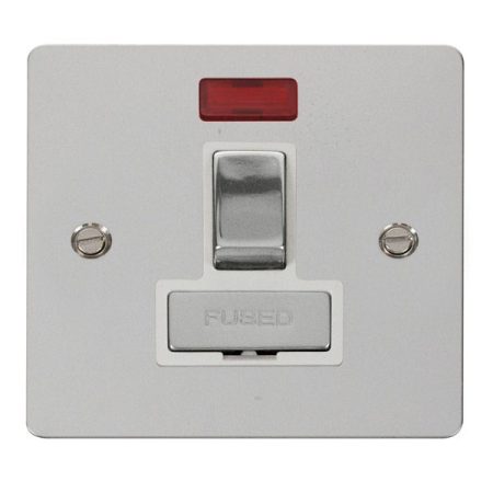 FPCH752WH - Click Define Polish Chrome 13A Switched Fused Connection Unit C/W Neon