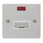 FPCH753WH - Click Define polish chrome 13A unswitched fused connection unit c/w neon