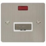 FP/SS/753/WH - CLICK DEFINE STAINLESS STEEL 13A UNSWITCHED FUSED CONNECTION UNIT C/W NEON