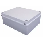 B240 - 240x190x90mm IP56 Grey Adaptable Box with hinged cover and weatherproof design.