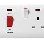 BG Nexus 870 White 45A Cooker Control Unit C/W Neon's