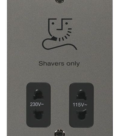 FPBN100WH - Click Define Black Nickel 2G Shaver Socket
