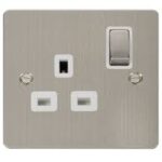 FPSS535WH - Click Define Stainless Steel 13A Switched Single Socket