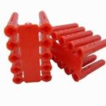 51AP2 - RED PLASTIC RAWL PLUGS 34X5.5MM QUANTITY 100