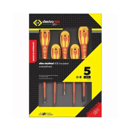 CK T49183D 5 Piece VDE Insulated Screwdriver Set - SL/PZD