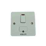 MK K1060WHI-B 13A Switched Fused Spur with Neon Engraved Boiler