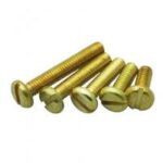 M4 x 20mm Brass Slotted Pan Head Machine Screws - Pack of 100