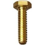 M6X25-BRASS - M6X25MM BRASS HEX HEAD BOLT PK100'S
