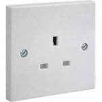 BG Nexus 923 Square Edge White Unswitched Single Socket