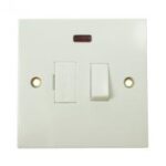 BG Nexus 951 Square Edge White 13A Switched Fused Connection Unit C/W Neon