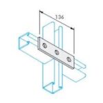 FB102 - UNISTRUT STRAIGHT 3 HOLE BRACKET