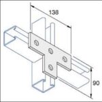 FB121 - UNISTRUT 4 HOLE TEE BRACKET