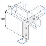 FB114 - UNISTRUT INTERNAL 2X2 HOLE BRACKET