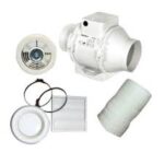 9041408 - Airflow Aventa 100mm Inline Timer Shower Kit c/w Light