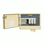 SHS1003/60 PME/SNE Ryefield 100A Single Phase 3 Way Service Head Distribution Board - Compact, durable, DNO-approved electrical distribution panel for multi-dwelling properties.