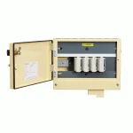 SHS1004/60 PME/SNE Ryefield 100A Single Phase 4 Way Service Head Distribution Board - Compact, durable, DNO-approved electrical distribution panel for multi-dwelling properties.